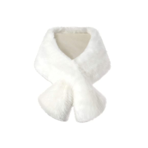 Womens Faux Fur Collar Shawl Faux Fur Scarf Wrap Evening Cape For Winter Coat🌼